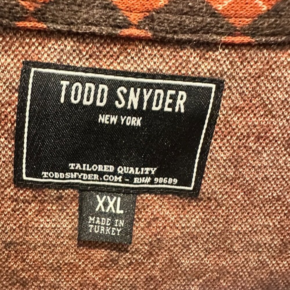 Todd Snyder. Men's LS diamond patterned shirt. XXL - Picture 2 of 3